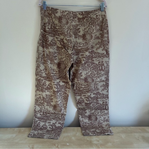 Ann Taylor brown toile capri pant - Picture 2 of 6